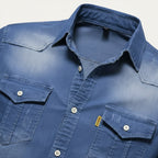 Chemise homme à poches poitrine boutonnées