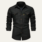 Chemise homme à poches poitrine boutonnées