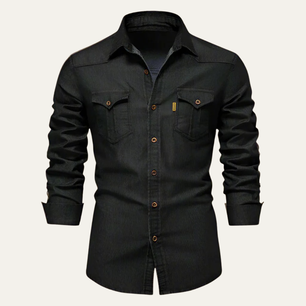 Chemise homme à poches poitrine boutonnées