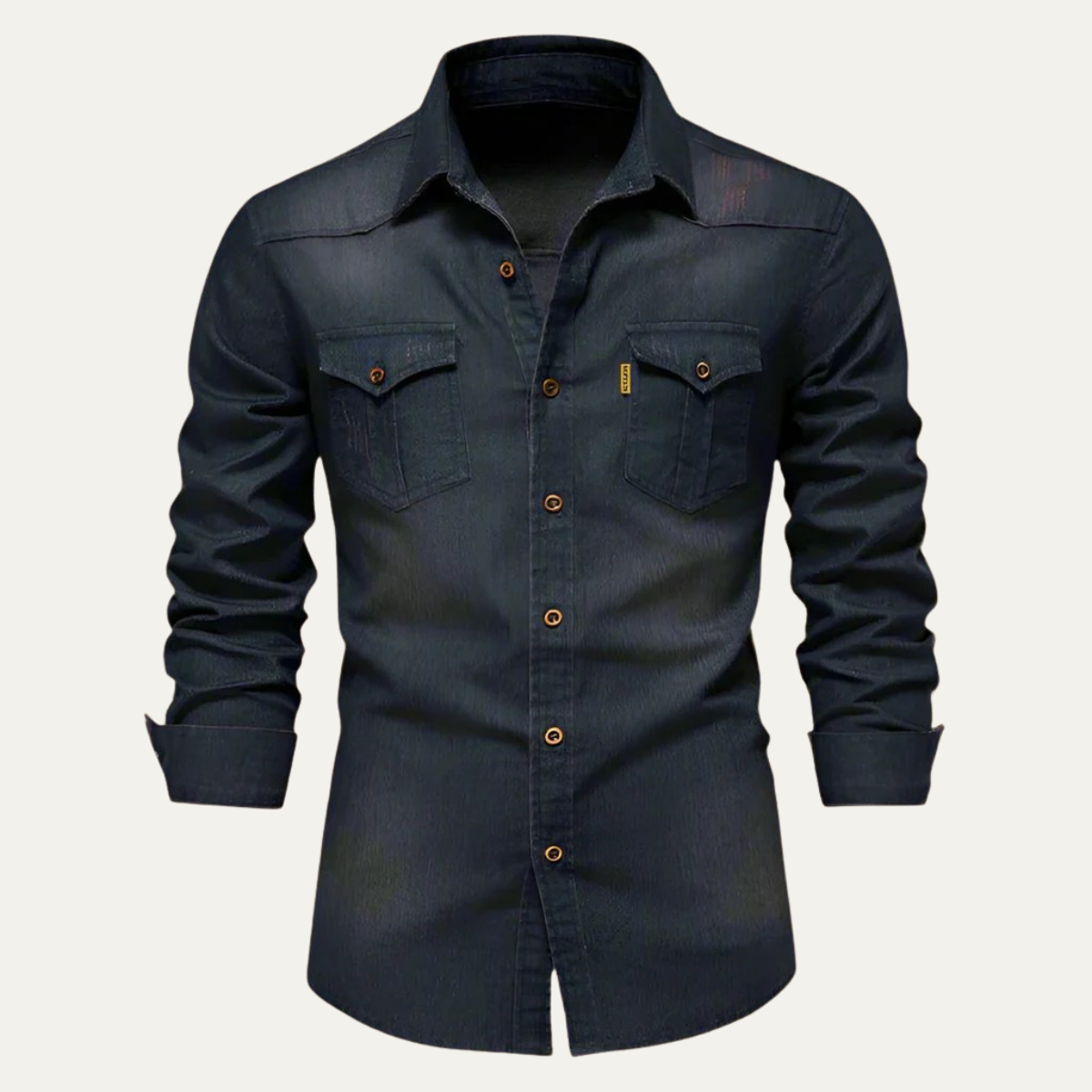 Chemise homme à poches poitrine boutonnées