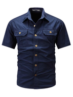 Chemise homme à poches rabat