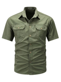 Chemise homme à poches rabat