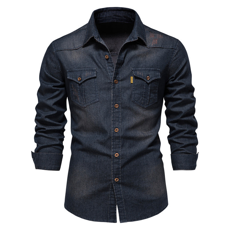Chemise homme boutonnée à rabats
