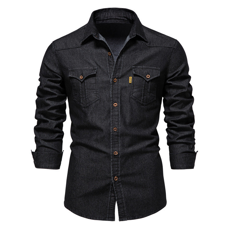 Chemise homme boutonnée à rabats