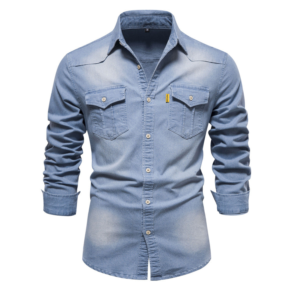Chemise homme boutonnée à rabats