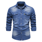 Chemise homme boutonnée à rabats
