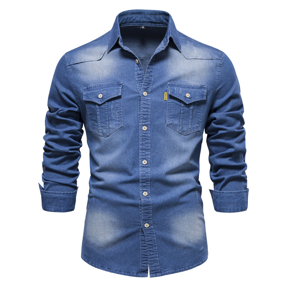 Chemise homme boutonnée à rabats