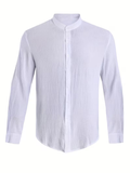 Chemise homme boutonnée col mao
