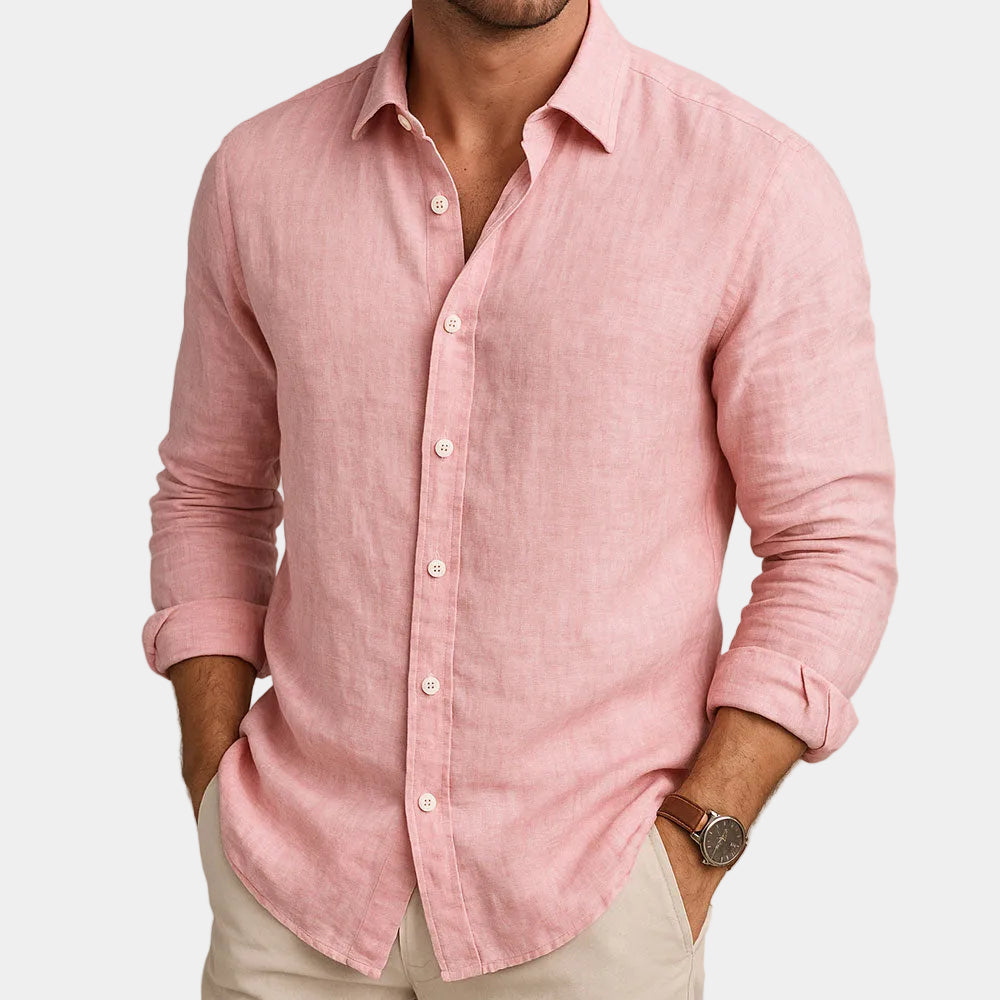 Chemise homme boutonnée manches longues