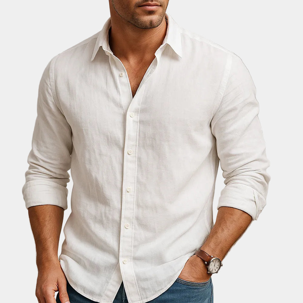 Chemise homme boutonnée manches longues