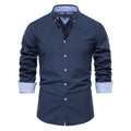 Chemise homme col boutonné