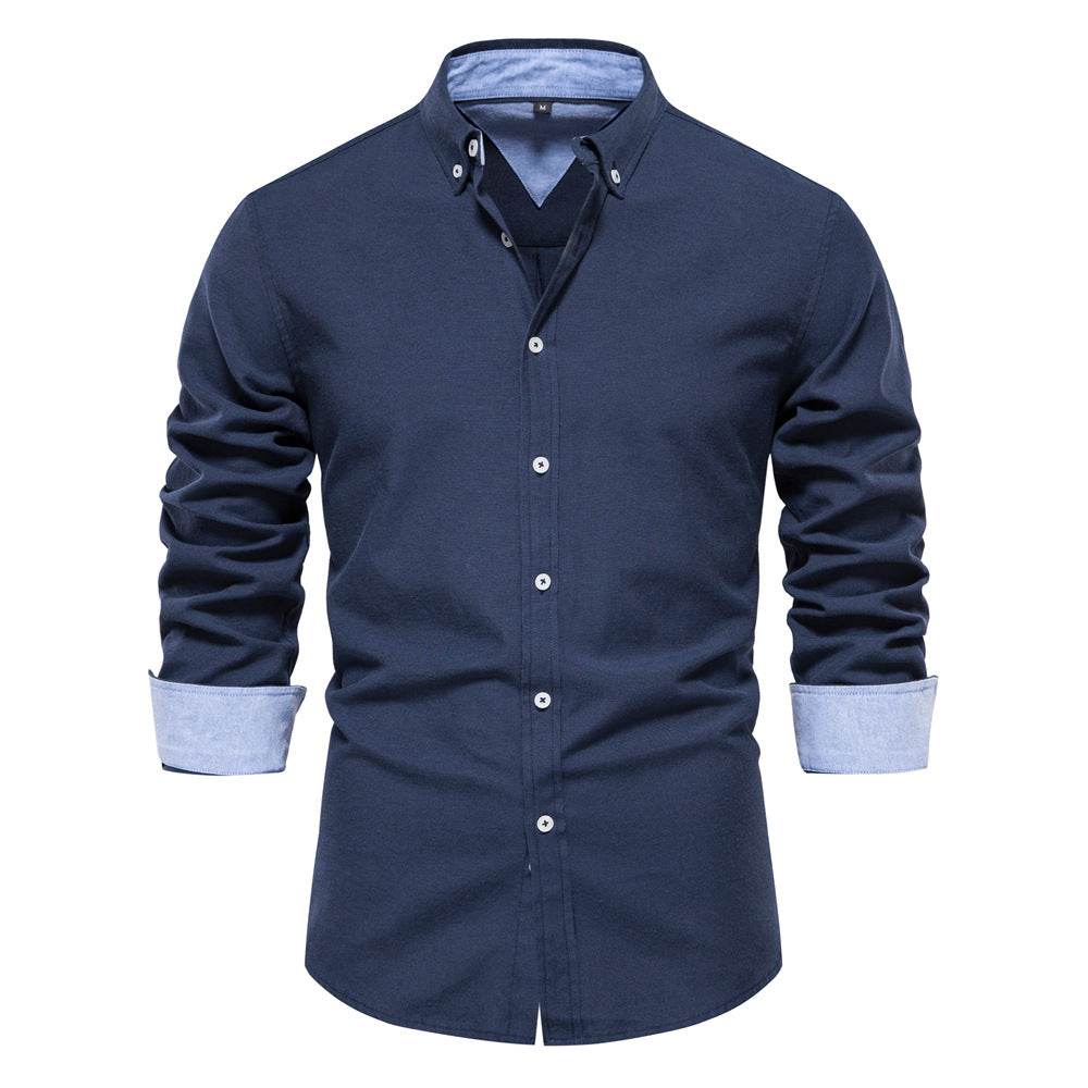 Chemise homme col boutonné