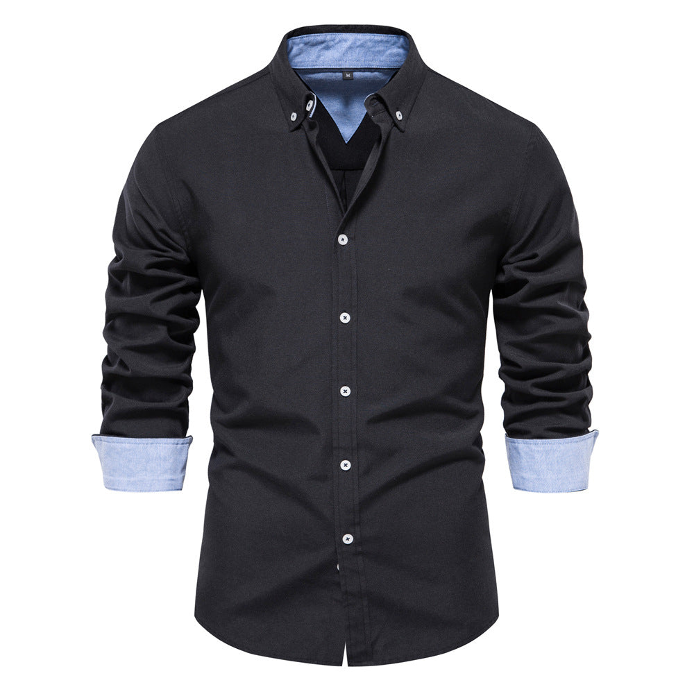 Chemise homme col boutonné