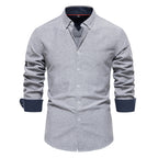 Chemise homme col boutonné