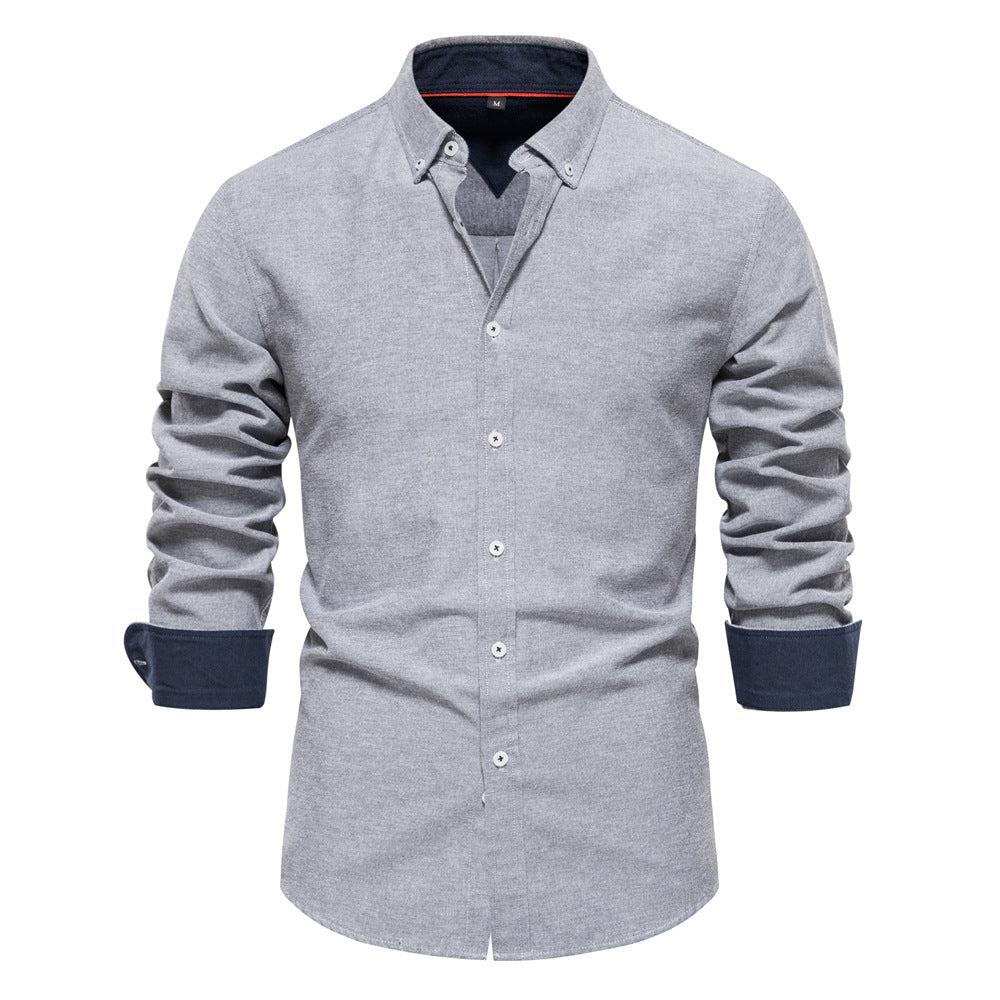 Chemise homme col boutonné