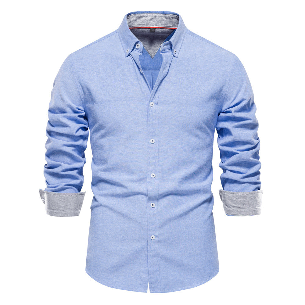 Chemise homme col boutonné