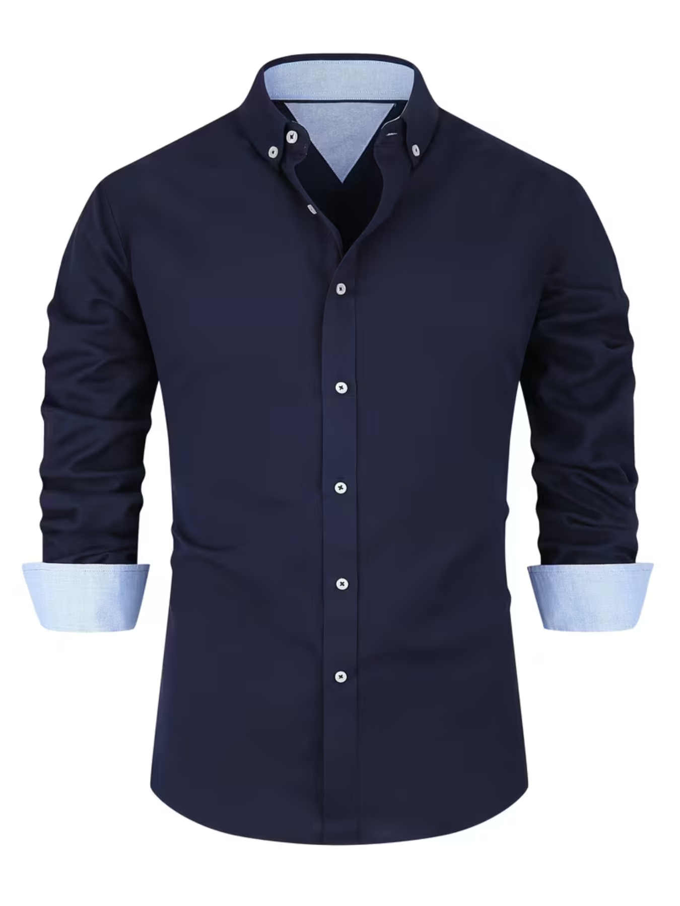Chemise homme col contrasté