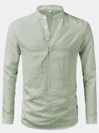 Chemise homme col droit rayée