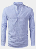 Chemise homme col droit rayée