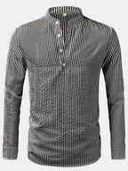Chemise homme col droit rayée