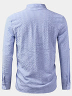 Chemise homme col droit rayée