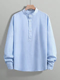 Chemise homme col mao à rayures