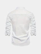 Chemise homme col mao boutonnée