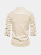 Chemise homme col mao boutonnée