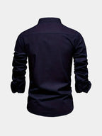 Chemise homme col mao boutonnée