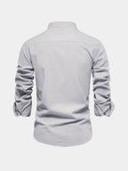 Chemise homme col mao boutonnée