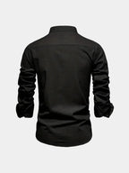 Chemise homme col mao boutonnée