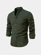 Chemise homme col mao boutonnée