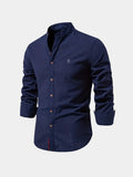 Chemise homme col mao boutonnée