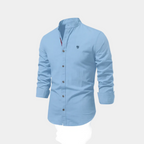 Chemise homme col mao boutonnée