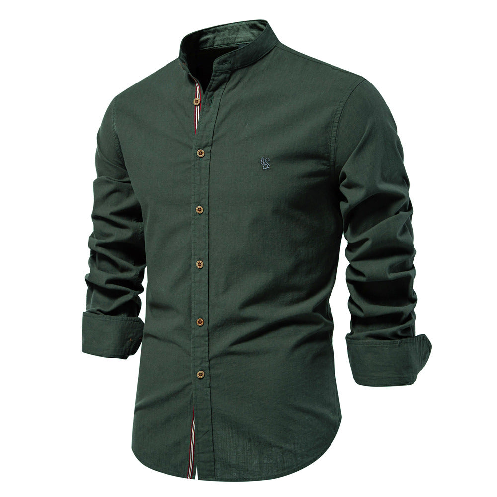 Chemise homme col mao classique
