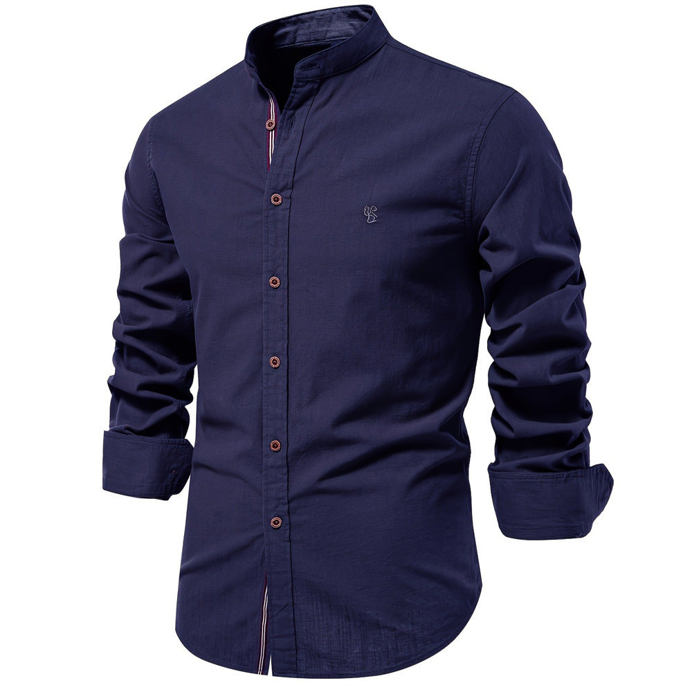 Chemise homme col mao classique