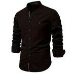 Chemise homme col mao classique