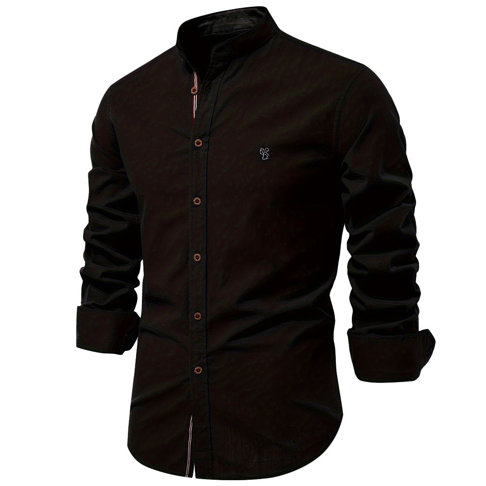 Chemise homme col mao classique