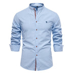 Chemise homme col mao classique