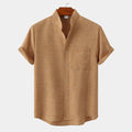 Chemise homme col mao manches courtes