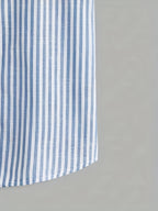 Chemise homme col mao rayée