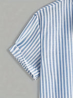 Chemise homme col mao rayée