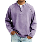 Chemise homme col montant manches longues
