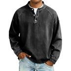 Chemise homme col montant manches longues