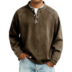 Chemise homme col montant manches longues