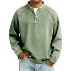 Chemise homme col montant manches longues