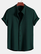 Chemise homme col officier texturée