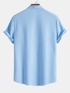 Chemise homme col officier texturée