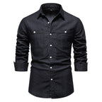 Chemise homme double poche boutonnée