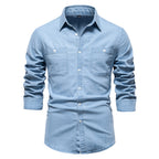 Chemise homme double poche boutonnée